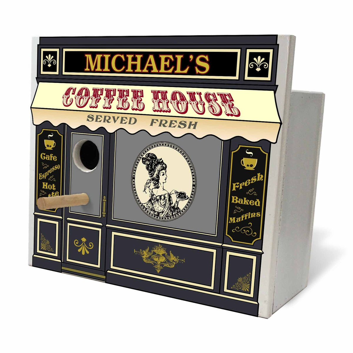 Personalized Birdhouse Coffee Shop Nesting Boxes Wine Wicks & Gifts