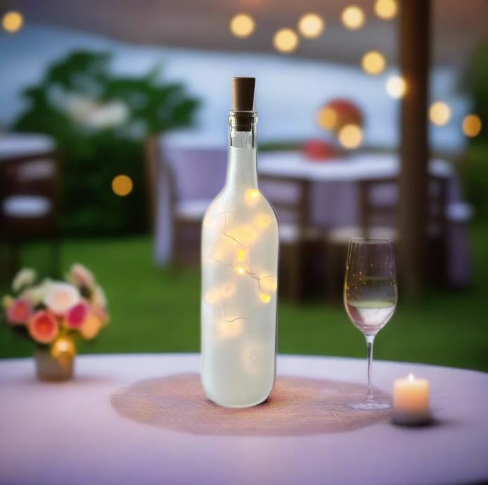 Wine Bottles with Lights