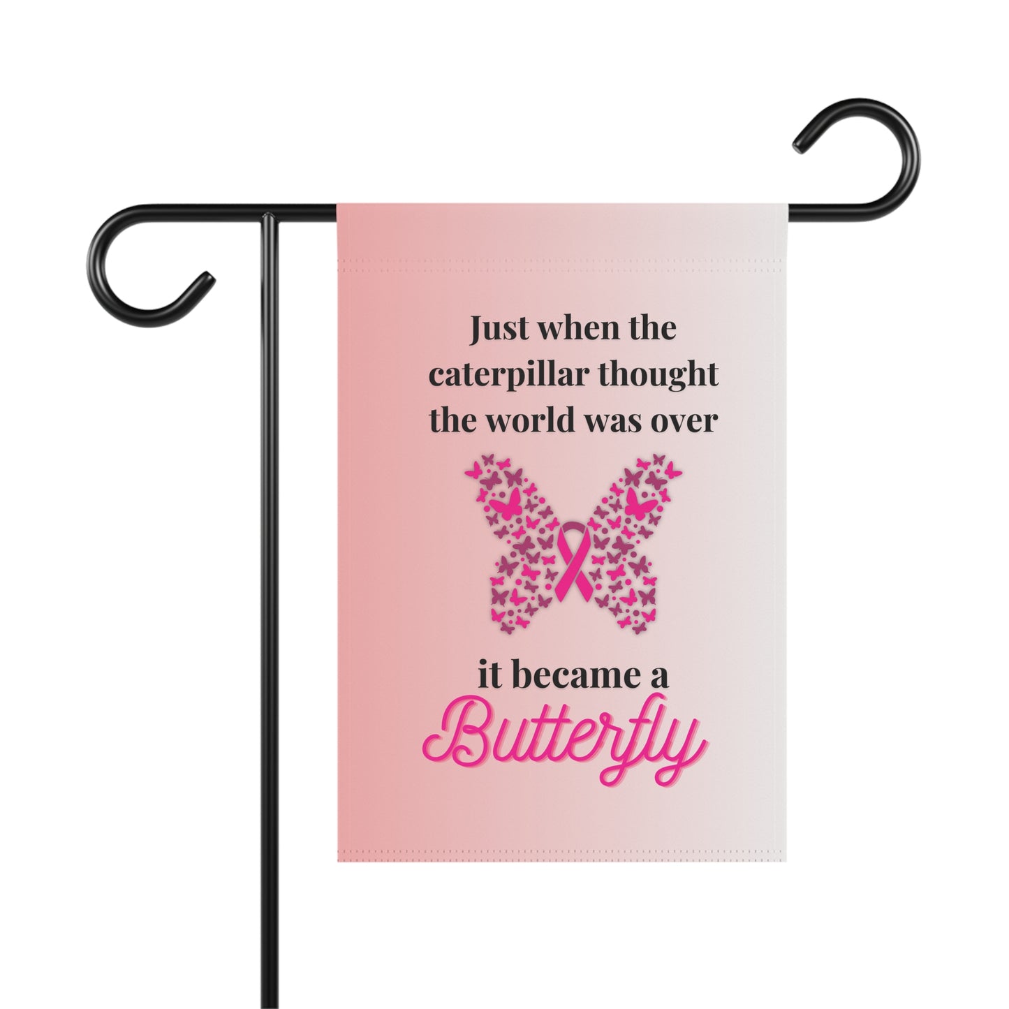 Garden Flag, Breast Cancer Awareness, Butterfly, Cancer Support