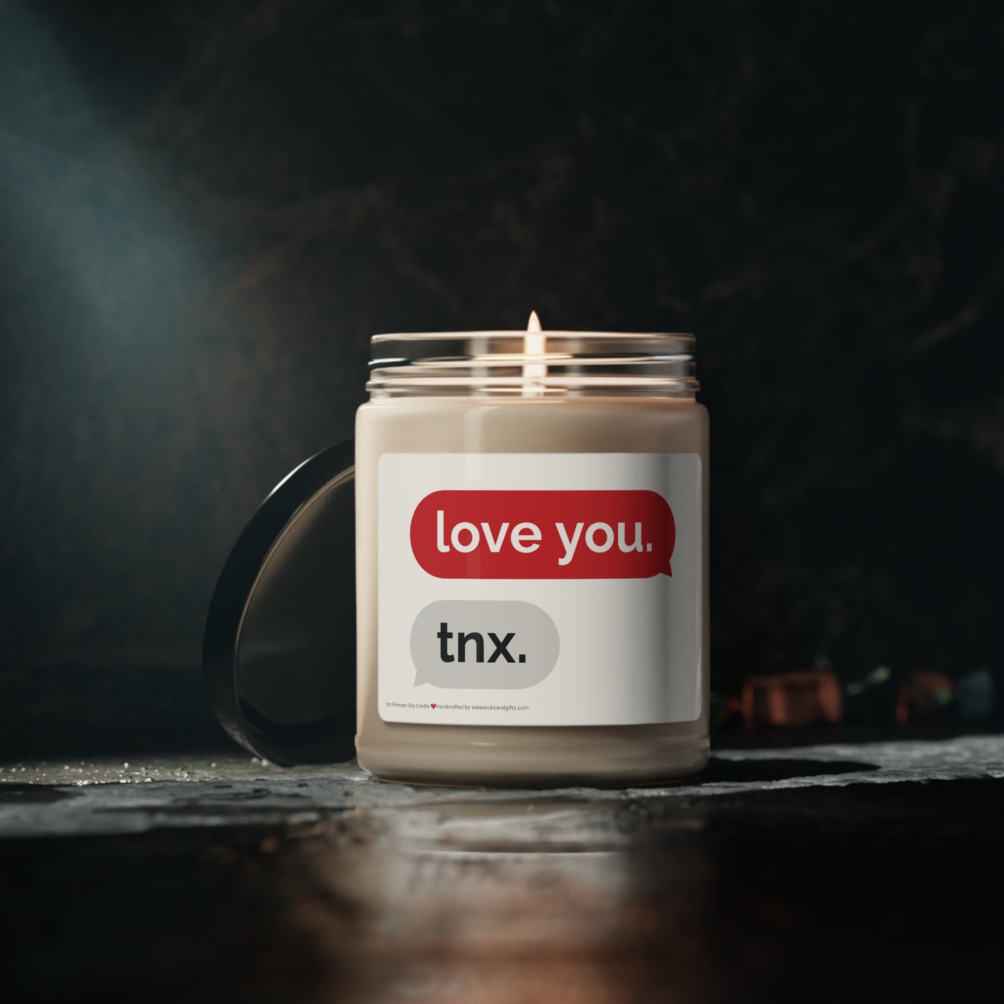 Love You Text Scented Soy Candle, 9oz Soy Candle, Creative Gift