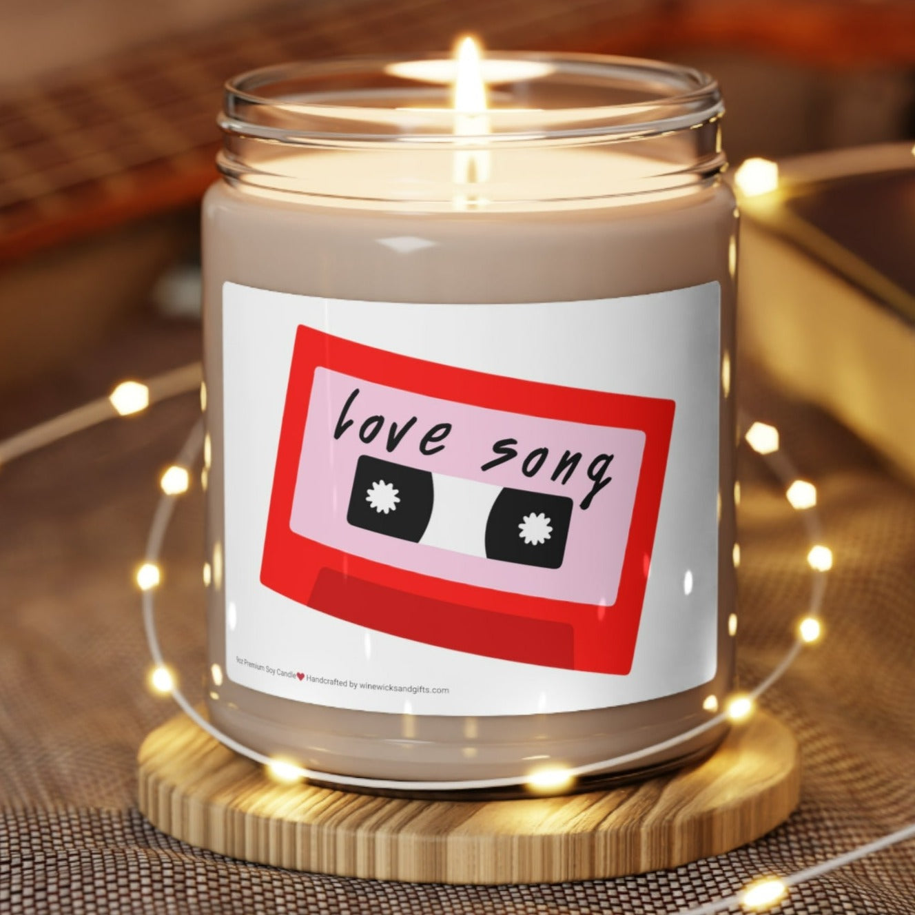 Love Song Scented Soy Candle, 9oz Candle, Valentines Day Candle