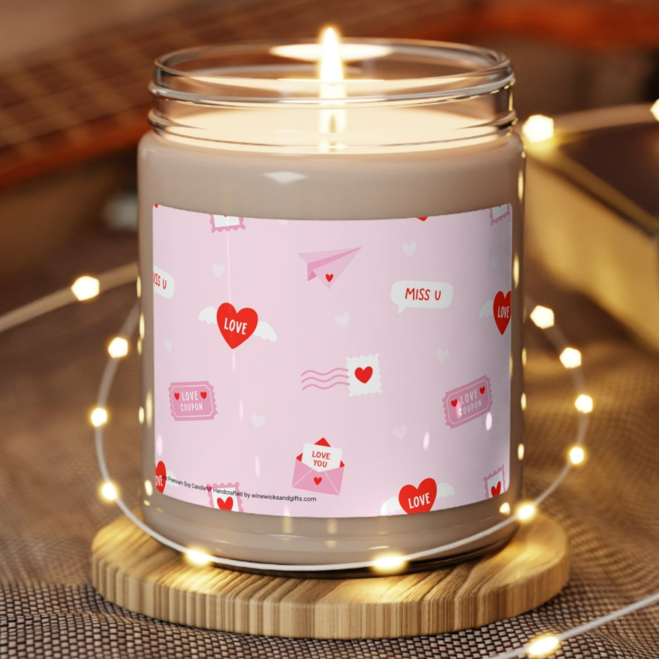 Sending You Love Scented Soy Candle, 9oz Candle, Valentines Day Candle