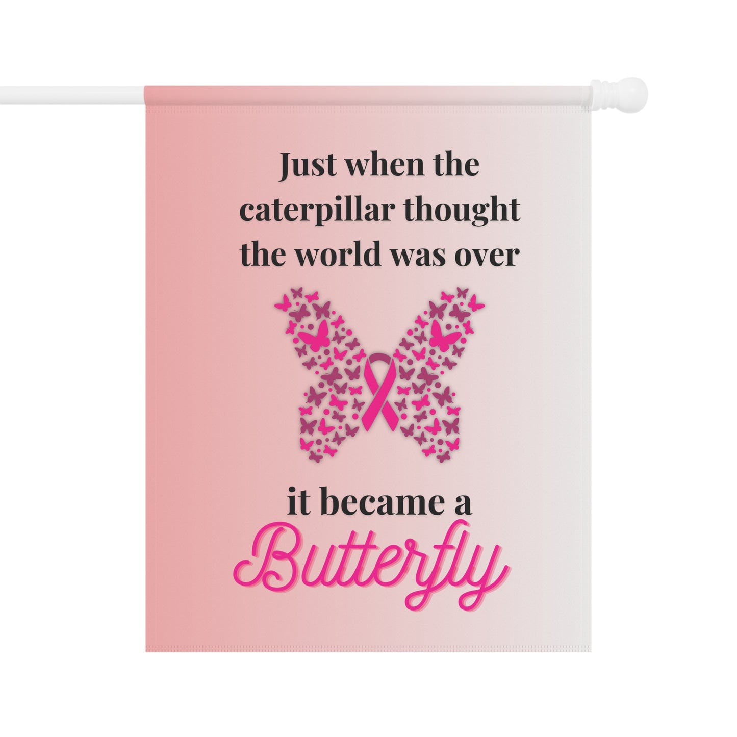 Garden Flag, Breast Cancer Awareness, Butterfly, Cancer Support