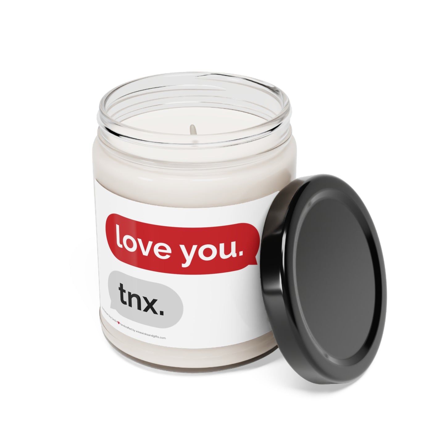 Love You Text Scented Soy Candle, 9oz Soy Candle, Creative Gift