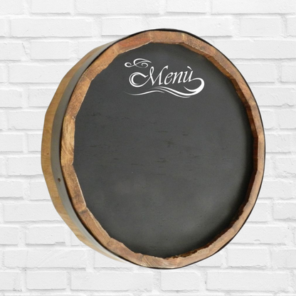 Menu Chalkboard Quarter Barrel Sign