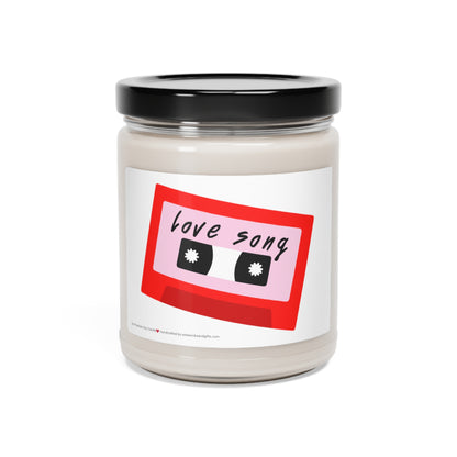 Love Song Scented Soy Candle, 9oz Candle, Valentines Day Candle