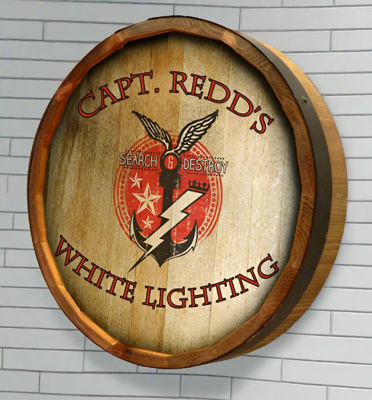 Personalized Full Color Lightning Quarter Barrel Sign