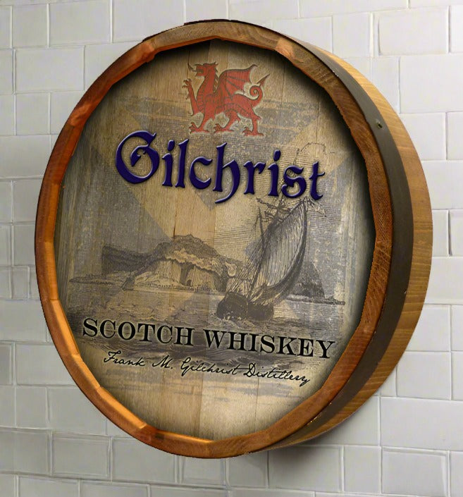Personalized Full Color Scotch Quarter Barrel Sign