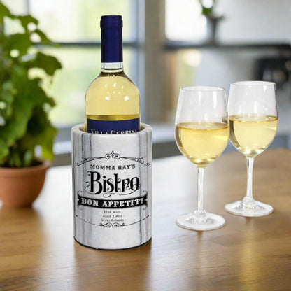 Bistro Marble Wine Chiller Custom Engraved