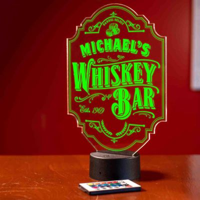 Personalized Whiskey Bar Light