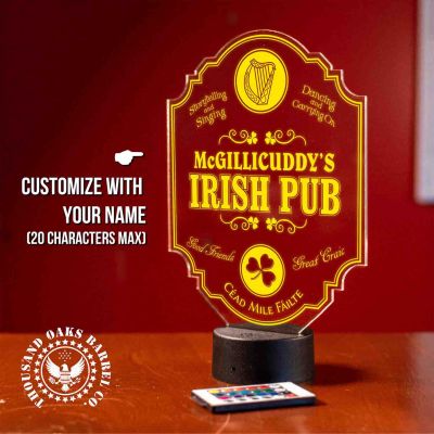 Personalized Irish Pub Bar Light