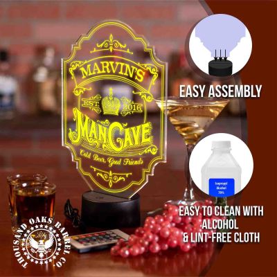 Personalized Mancave Bar Light