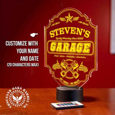 Personalized Garage Bar Light