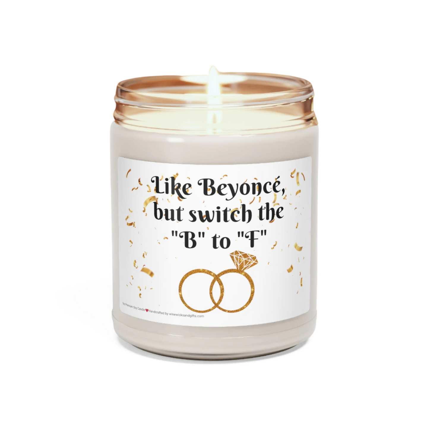 Feyonce Scented Soy Candle, 9oz Soy Candle, Creative Gift, Engagement Candle