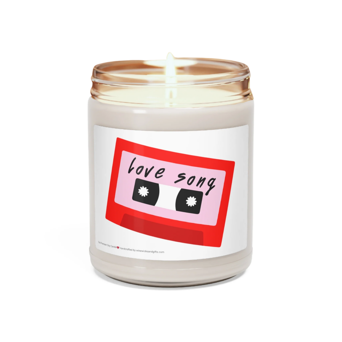 Love Song Scented Soy Candle, 9oz Candle, Valentines Day Candle