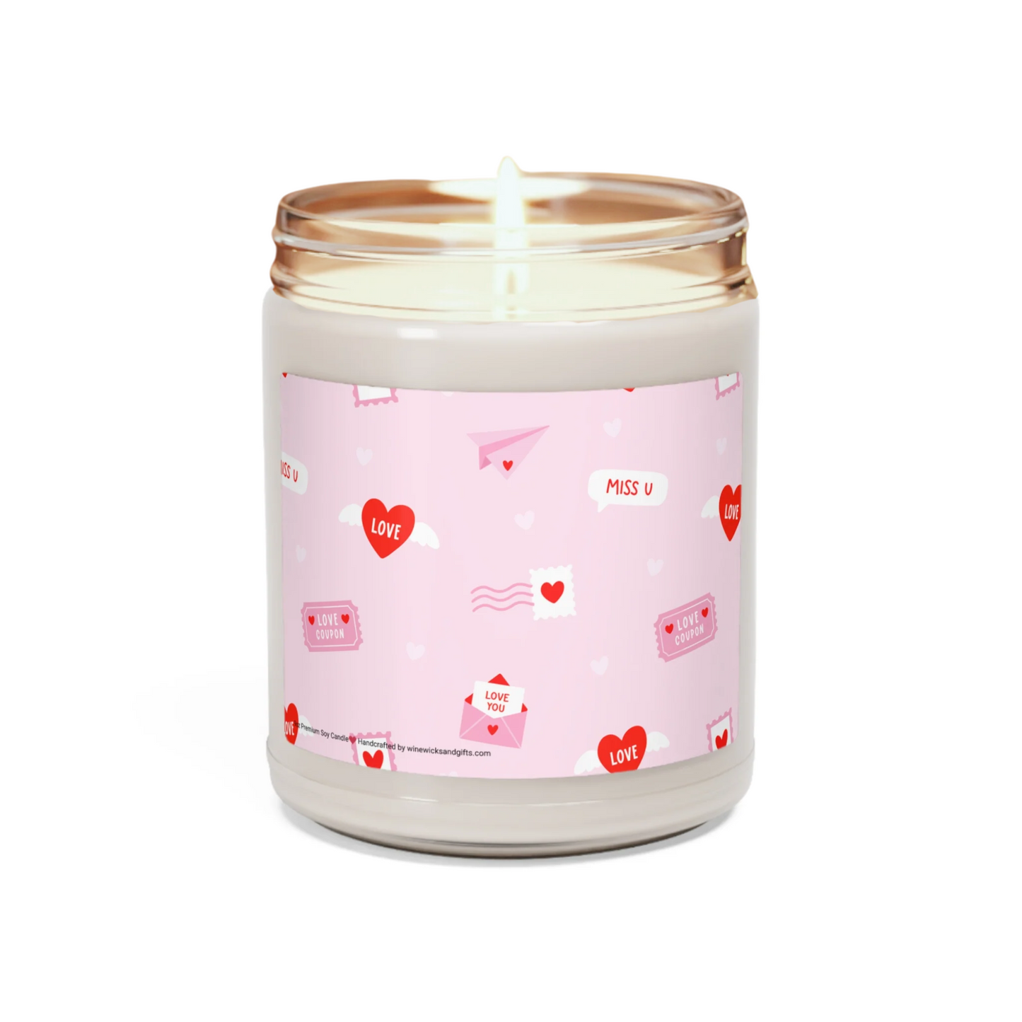 Sending You Love Scented Soy Candle, 9oz Candle, Valentines Day Candle