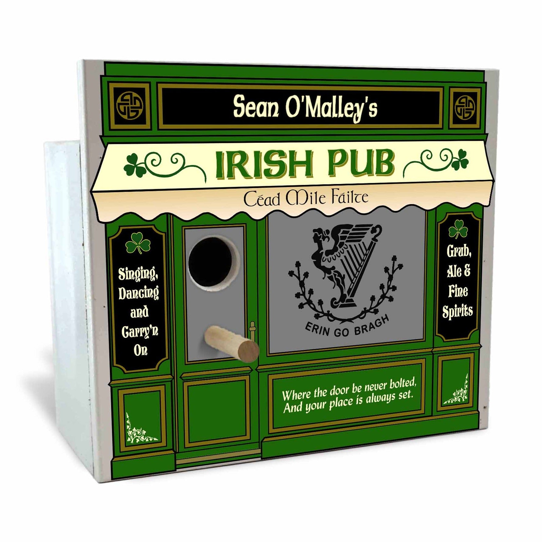 Custom Irish Pub Birdhouse Nesting Boxes