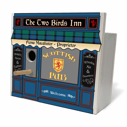 Custom Scottish Pub Birdhouse Nesting Boxes