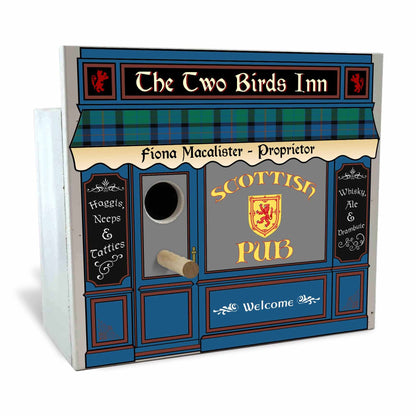 Custom Scottish Pub Birdhouse Nesting Boxes