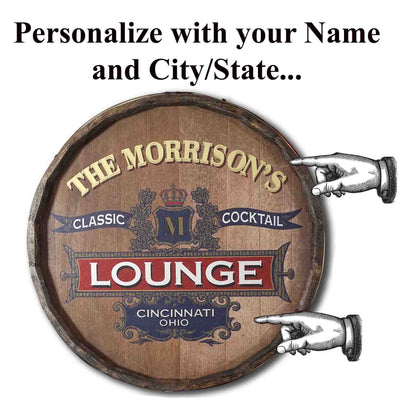 Personalized Full Color Lounge Quarter Barrel Sign