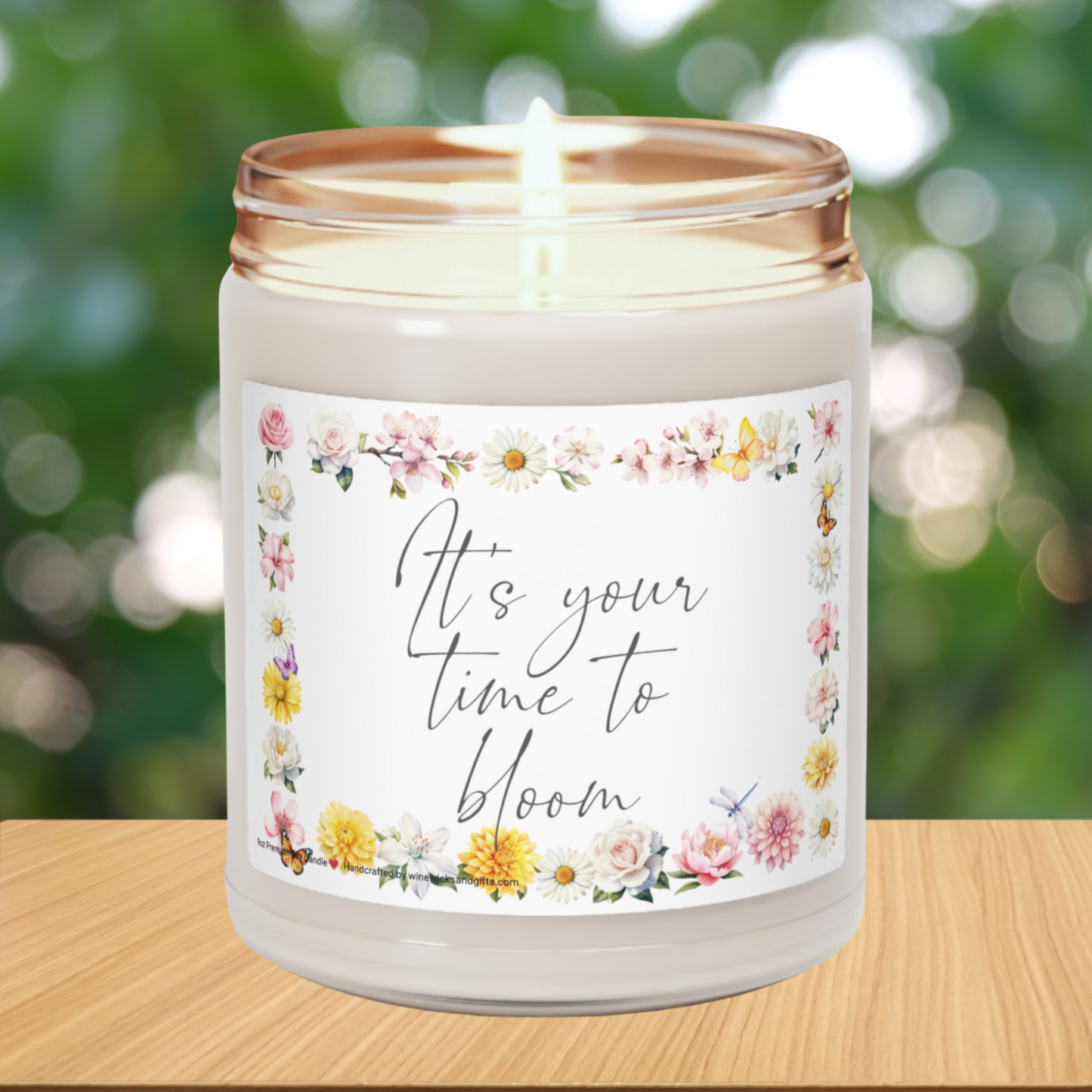 Your Time to Bloom Scented Soy Candle, 9oz Soy Candle, Creative Gift