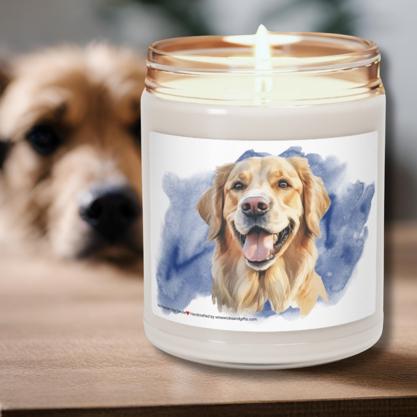 Golden Retriever Soy Candle, 9oz Scented Candle