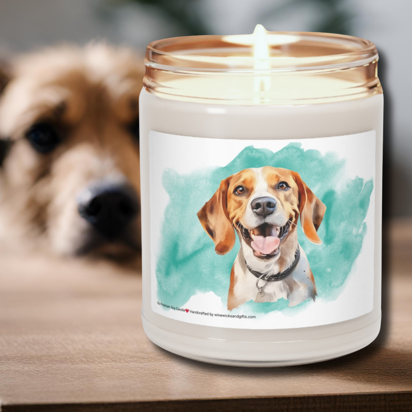 Beagle Soy Candle, 9oz Scented Candle, Dog Lover Candle