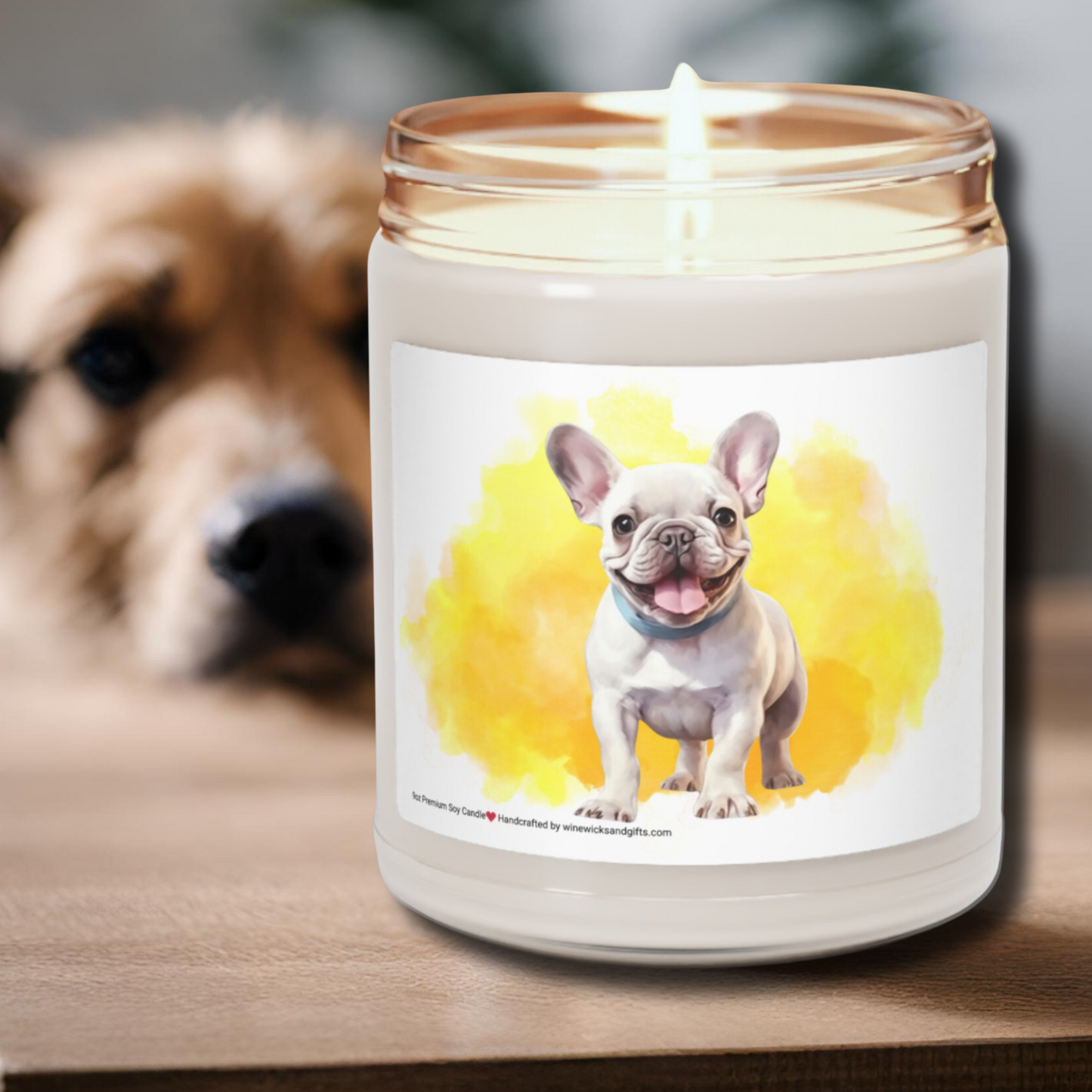 French Bulldog Soy Candle, 9oz Scented Candle, Dog Lover Candle