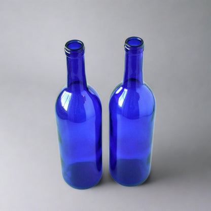 Deep Blue Wine Bottles