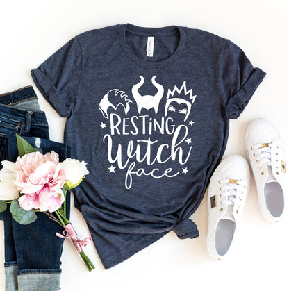 Resting Witch Face T-shirt, Halloween Shirt