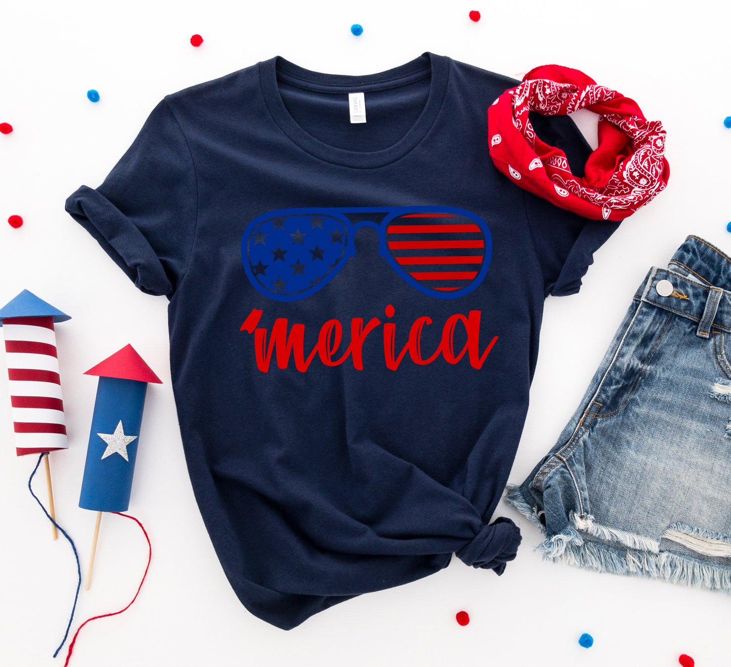 4th of July Shirt, Merica T-shirt, Womans Shirt