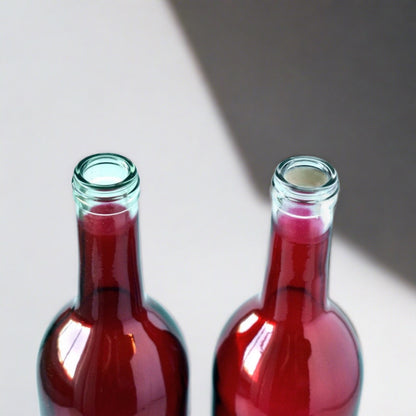 Vibrant Red Wine Bottles