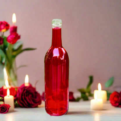 Vibrant Red Wine Bottles