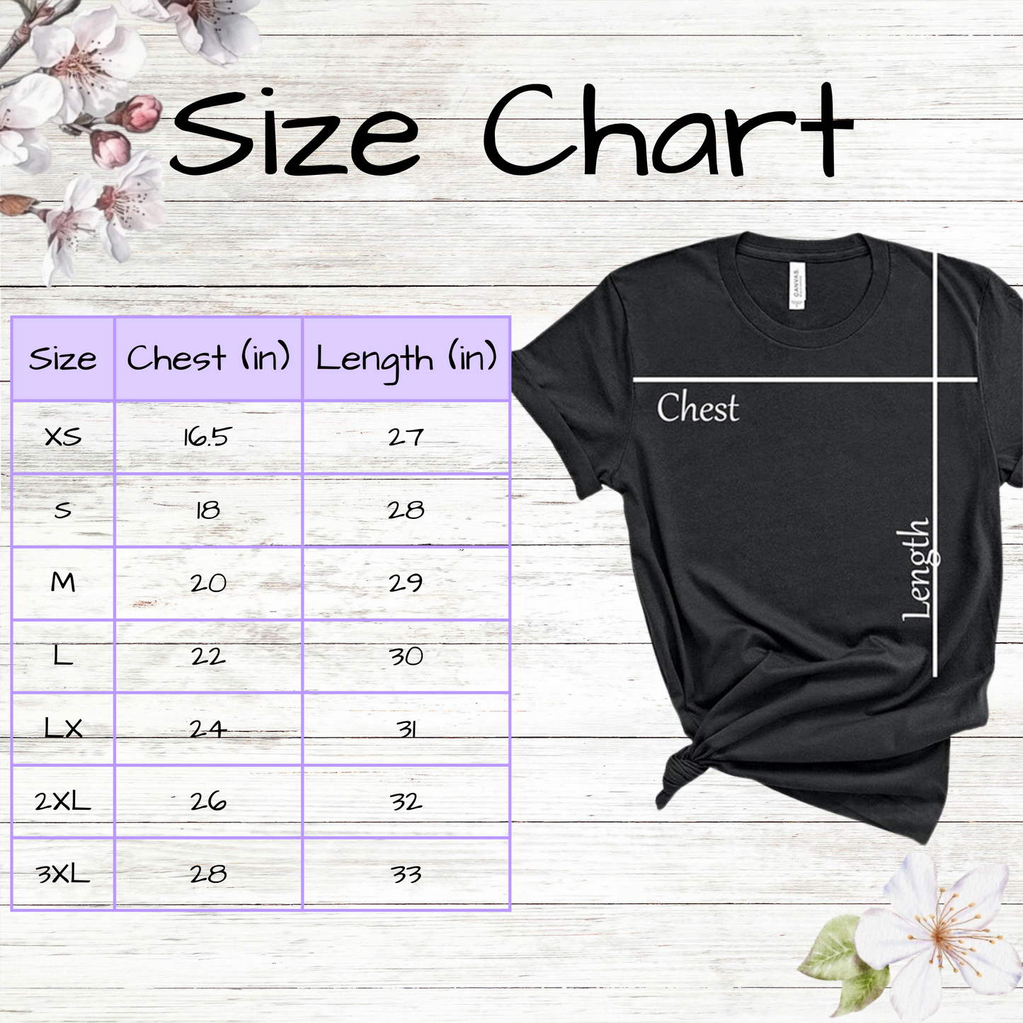 Resting Witch Face T-shirt, Halloween Shirt Size Chart