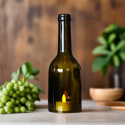 Cut Wine Bottle With Rounded Edges