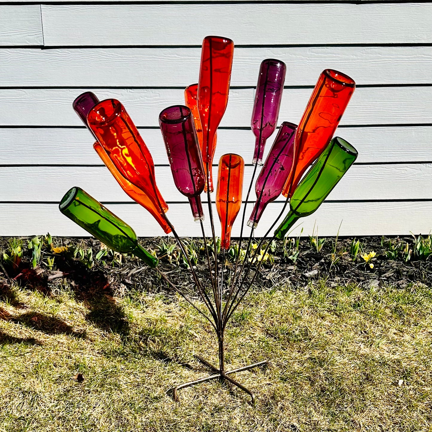 Wine Bottle Tree Bush - Organize & Display 12 Bottles with Style - Sturdy Powder-Coated Steel