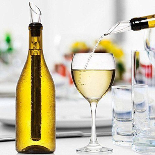 Stainless Steel Wine Chiller Goes In Wine Bottle