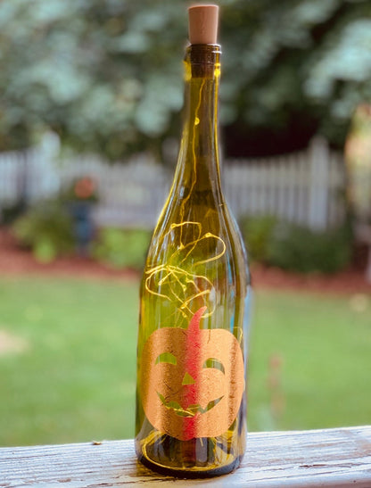 "Jack" Pumpkin Wine Bottle w/o Lights