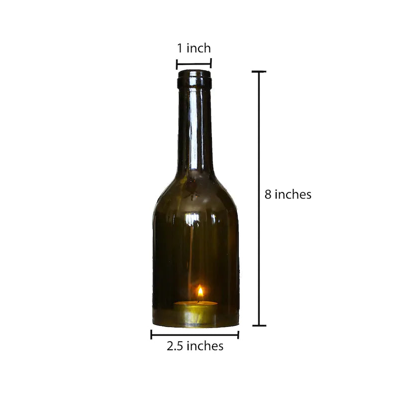 Cut Wine Bottle With Rounded Edges