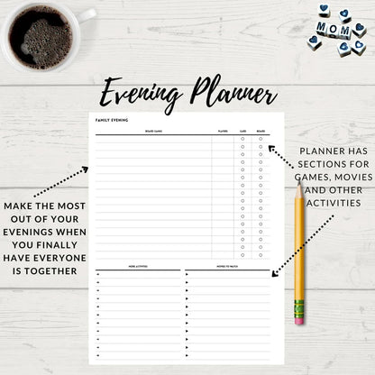Mommin' Ain't Easy Family Planner, 2023 Planner, Family Activity Planner, Evening Planner, Printable Planner, Planner Insert, 2023 Planner, PDF